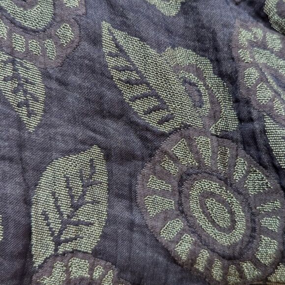 MARC BY MARC JACOBS Floral Print Kimono Jacket Blue 3/4 Sleeve Tie Sash Size 4 - Picture 9 of 12